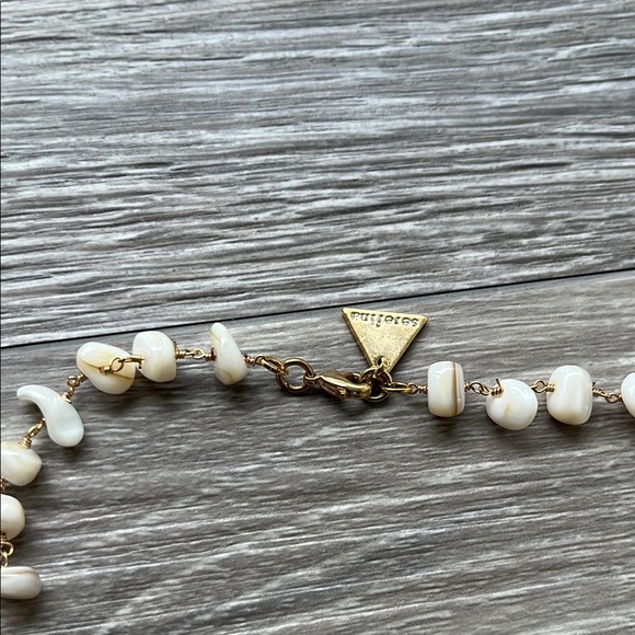 Anthropologie Elegant Cream Beaded Necklace new with tag - Picture 4 of 5